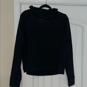 Fabletics Black Long Sleeve Cowl Neck Top